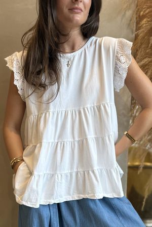 Classic Cotton Smock Tee White